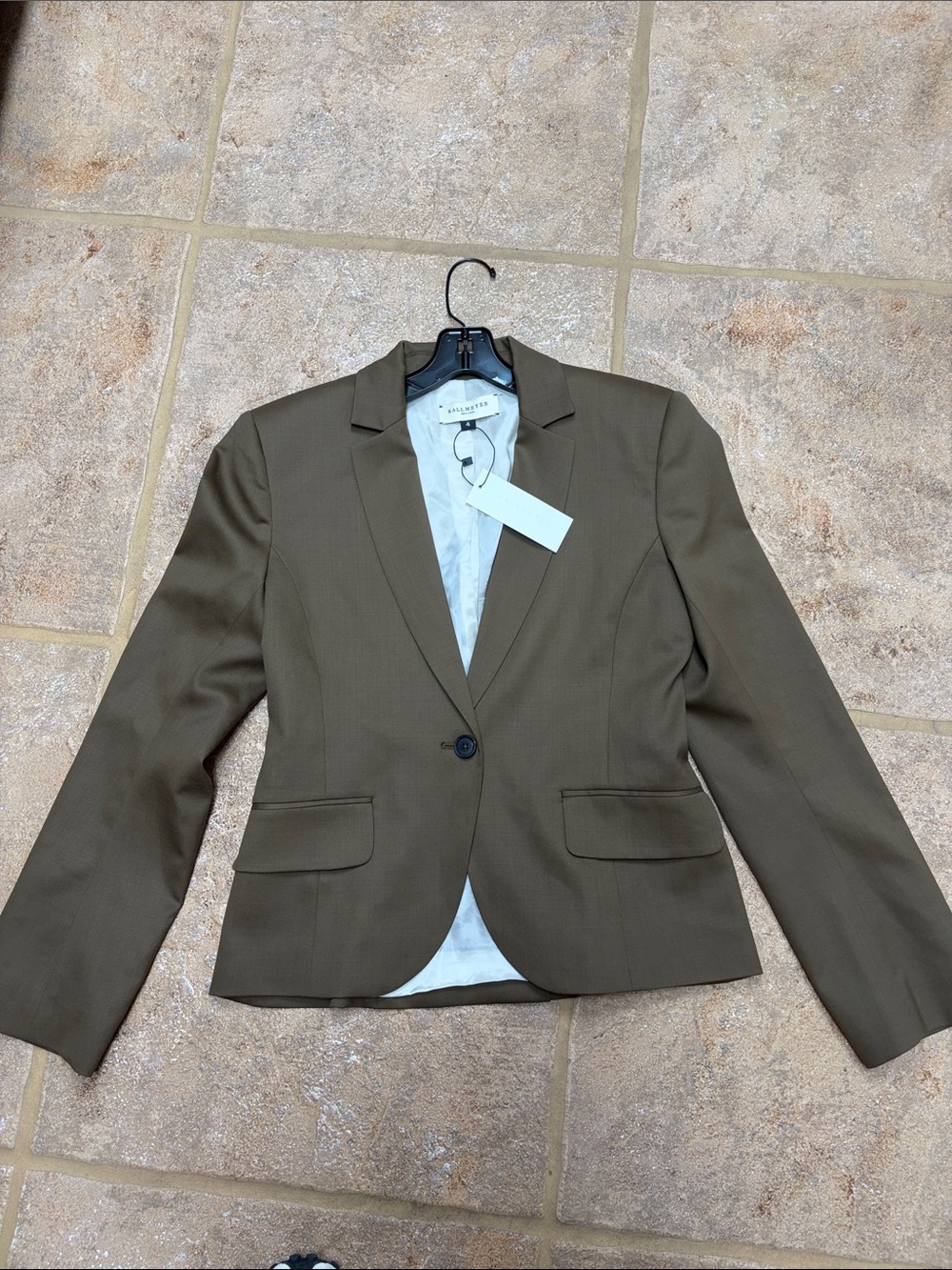 Kallmeyer New York Womens Paxton Single Breasted Blazer Jacket in Carob 4 - Picture 4 of 5
